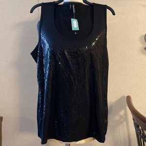 👑Maurices Black Sequin Tank Top